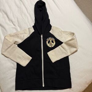 Old Navy Black and Cream Kids Hoodie